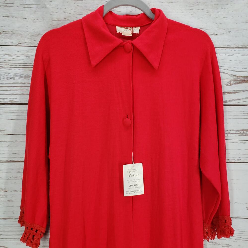 Vintage Fashioned By Hobert Women's Red Wool Blen… - image 2